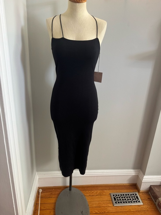superdown Dresses & Skirts - superdown Black Double Strap Midi Dress
